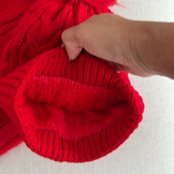 UGG red hat and scarf